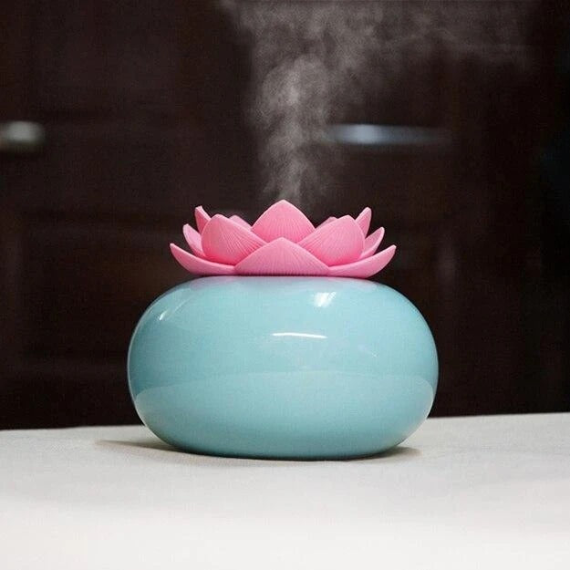 Lotus-Shaped Humidifier Aromatherapy Diffuser For Home And Office