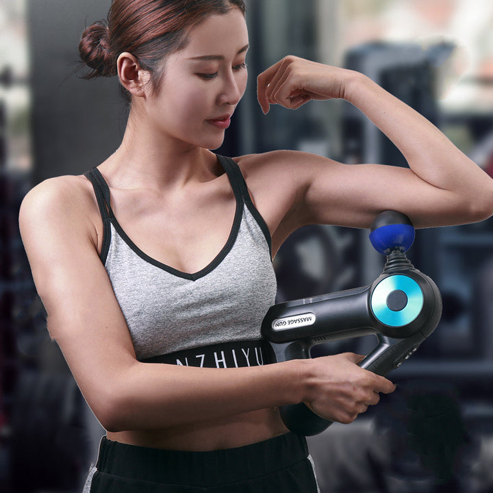 Triangle Fascia Gun Muscle Relaxer Electric Home Fitness Massage Gun