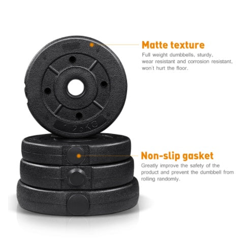 Round Head Rubber-Coated Dumbbell Multi-Weight Men’s Barbell For Fitness