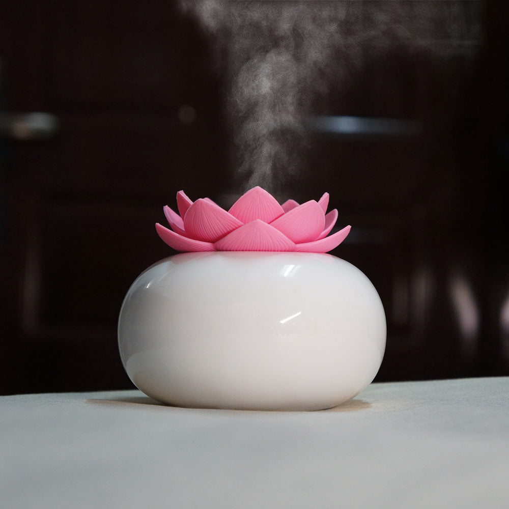 Lotus-Shaped Humidifier Aromatherapy Diffuser For Home And Office
