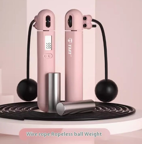 Cordless Jump Rope With Electronic Counter For Weight Loss Fitness