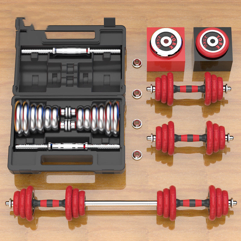 Pure Iron Electroplated Dumbbells Black And Red Fitness Weights