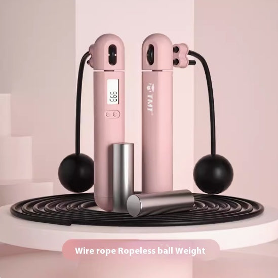 Cordless Jump Rope With Electronic Counter For Weight Loss Fitness