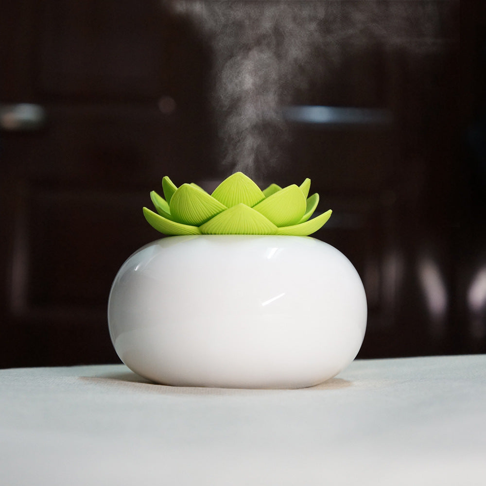 Lotus-Shaped Humidifier Aromatherapy Diffuser For Home And Office