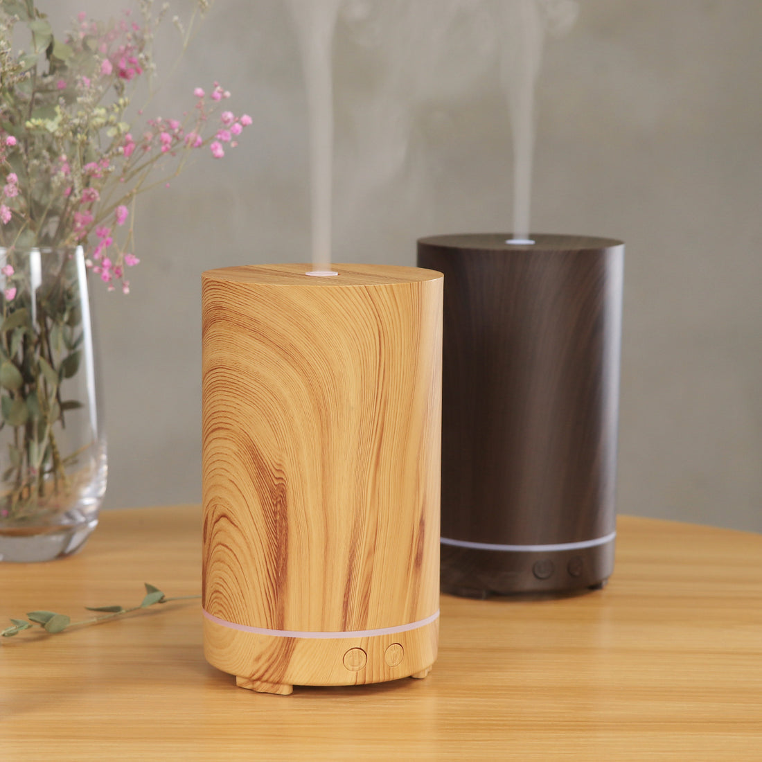 Wood Grain Humidifier For Home Office Aromatherapy Diffuser