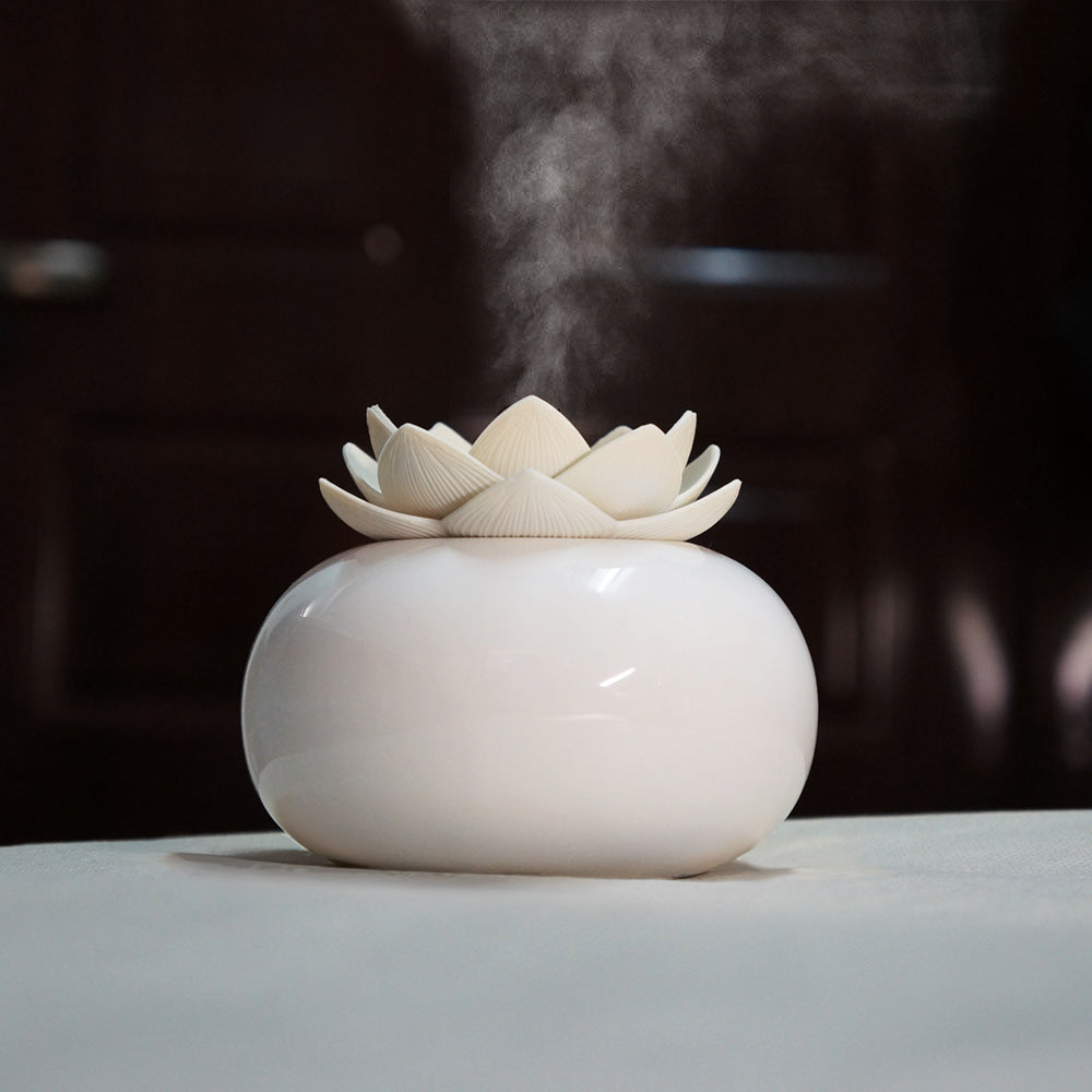 Lotus-Shaped Humidifier Aromatherapy Diffuser For Home And Office