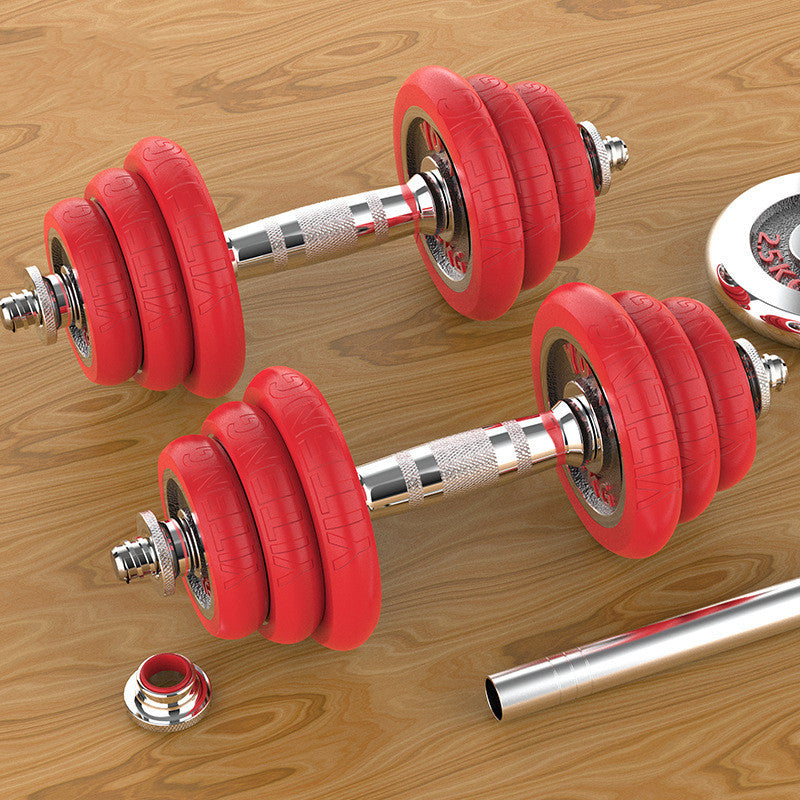 Pure Iron Electroplated Dumbbells Black And Red Fitness Weights