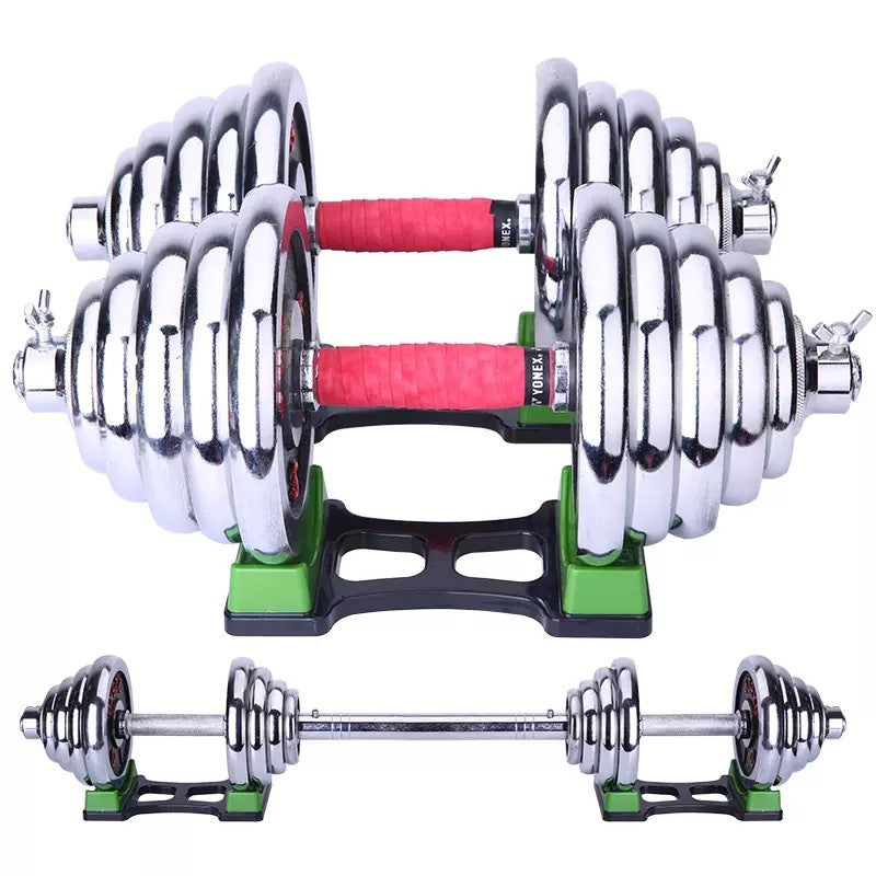 Pure Iron Electroplated Dumbbells Black And Red Fitness Weights