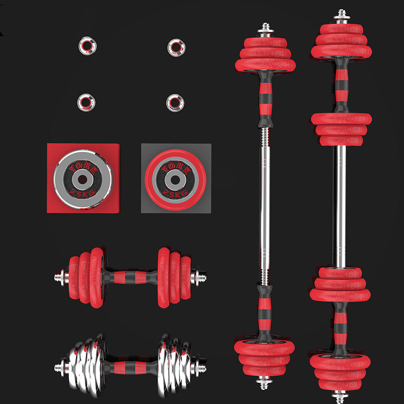 Pure Iron Electroplated Dumbbells Black And Red Fitness Weights
