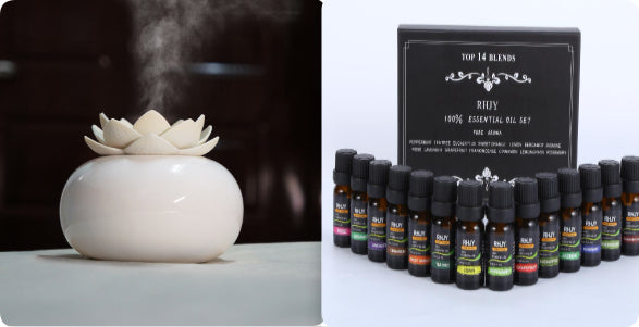 Lotus-Shaped Humidifier Aromatherapy Diffuser For Home And Office